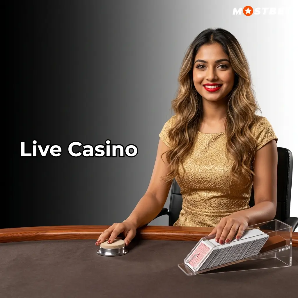Mostbet live casino with real dealers streaming HD games including Andar Bahar, Teen Patti, Lightning Roulette and more